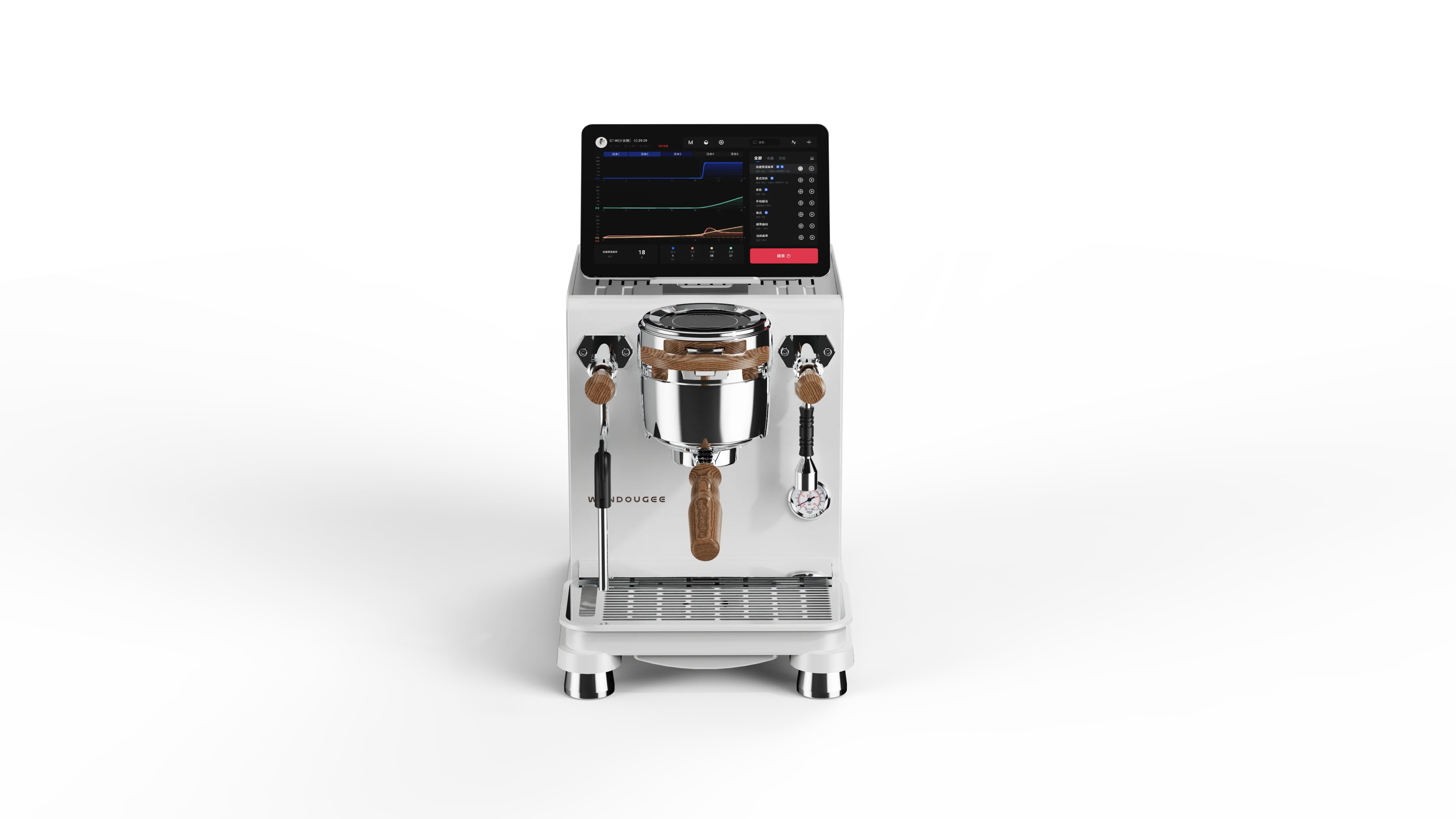 Wendougee Data S – Dual Boiler Espressomaskin. Robust konstruksjon i rustfritt stål – bygget for daglig profesjonell bruk