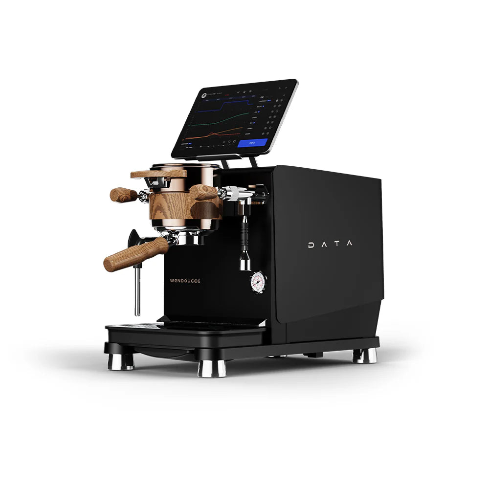 Wendougee Data S – Dual Boiler Espressomaskin. OLED-skjerm med shot-timer – full oversikt i sanntid